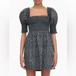 Hill House Lila Nap Dark Floral Midi Dress